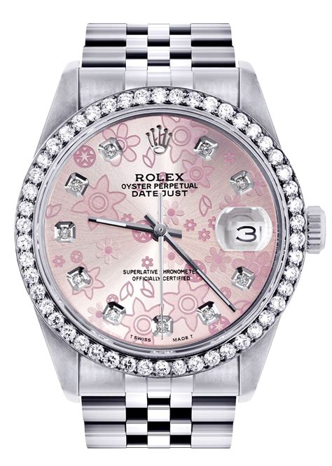 mens diamond pinky ring rolex style|rolex lady datejust pink.